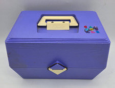 Vtg Caboodles Makeup/Nail Polish Case Organizer Model 2700 1980s Original Purple