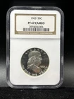 19636 50C NGC PF67 Cameo Franklin Half Dollar US Coin D84