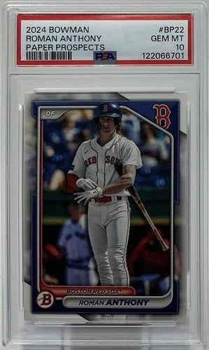 Roman Anthony Rookie PSA 10 - 2024 Bowman ‘Paper Prospects’ - Red Sox Phenom
