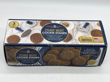 Nordic Ware Starry Night Cookie Stamps Aluminum & Wood Handle 3-Piece Set