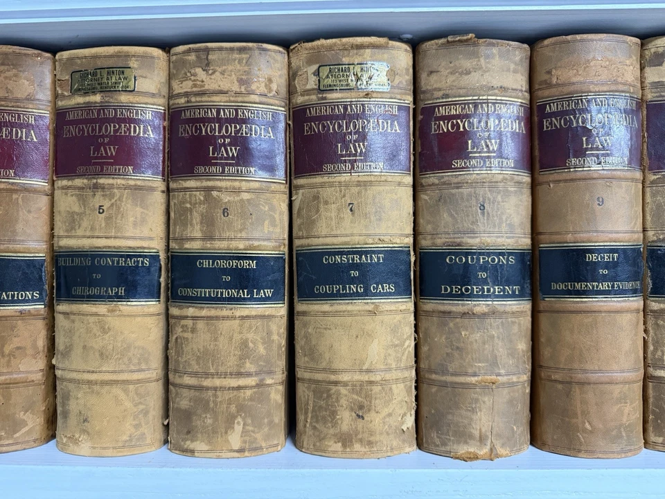 American & English Encyclopedia of Law 2nd Edition 1896-1905 Complete Set 1-32 - Image 3 of 4