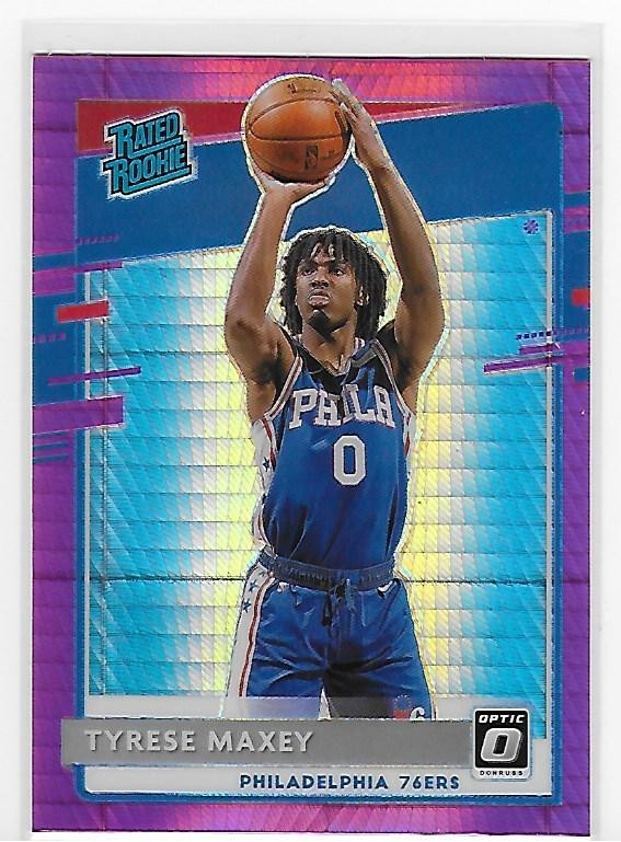 Tyrese Maxey 2020-21 Panini Donruss Optic Rated Rookie Hyper Pink Prizm #171 RC