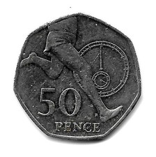 [2428] 2004 UK Four Minute Mile 50p Fifty Pence Coin KM#1047