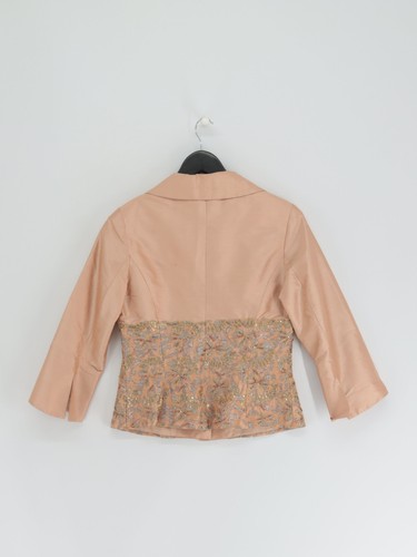 Renato Nucci Kurtka damska UK 10 Pomarańczowy jedwab z innym płaszczem - Zdjęcie 2 z 6