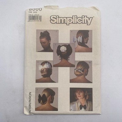 Simplicity Sewing Pattern 8000 Hair Bows Uncut