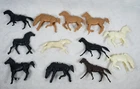 Vintage Various 1960s MARX, etc. Saddled and Bareback Plastic Horses Lot of 12
