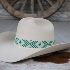Western Beaded Hat Band for Cowboy Hats - Oasis