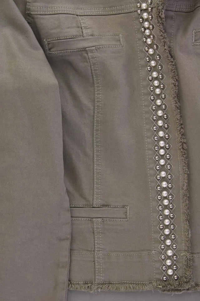 Blue Monkey Classic Jacke für Damen Gr. 44, XL neuwertig olivgrün aus Baumwolle - Bild 3 von 4