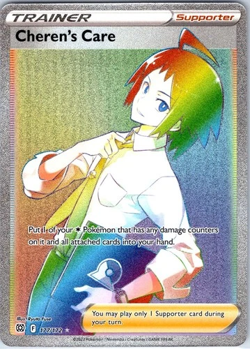 Cheren's Care (Secret) 177/172 Swsh09: Brilliant Stars Holo NM