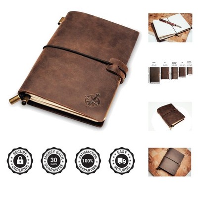 Pocket Notebook - 4'' x 5.1'' / 10cm x 13cm - Small, Passport Size Refillable T...