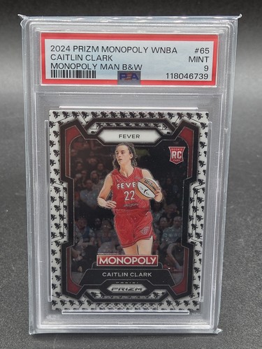 Caitlin Clark [Black] #65 2024 Panini Prizm Monopoly WNBA card