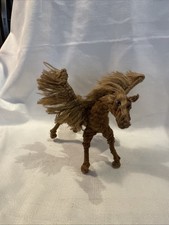 Vintage Handmade Macrame Unicorn/Horse Figurine Twine Rope Boho Decor 1970s 11x7