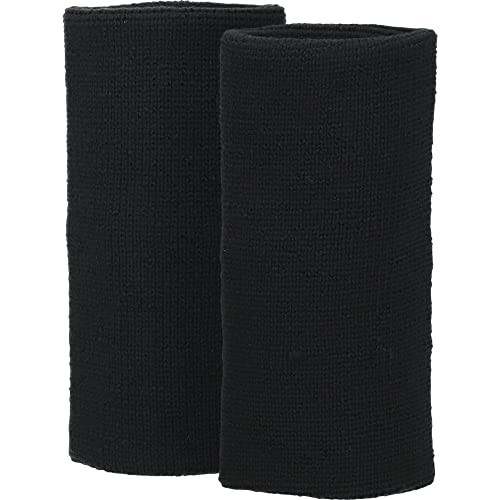 Under Armour Adult 6-inch Performance Wristband 2-Pack , Black (001)/White , One