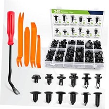 240pcs Car Retainers Clips Bumper Grill Fender Door 240pcs Clips  Remover