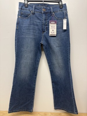 Gloria Vanderbilt Shape Effect High Rise Straight Medium Wash Sz 10P New #51