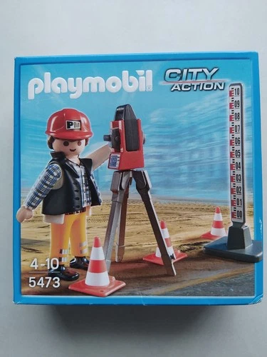 5473 Playmobil construction site city action: worker / surveyor (P&M)