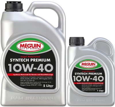 Meguin megol Syntech Premium 10W-40 Motoröl 5+1 = 6 Liter MB 229.3 501 01 505 00