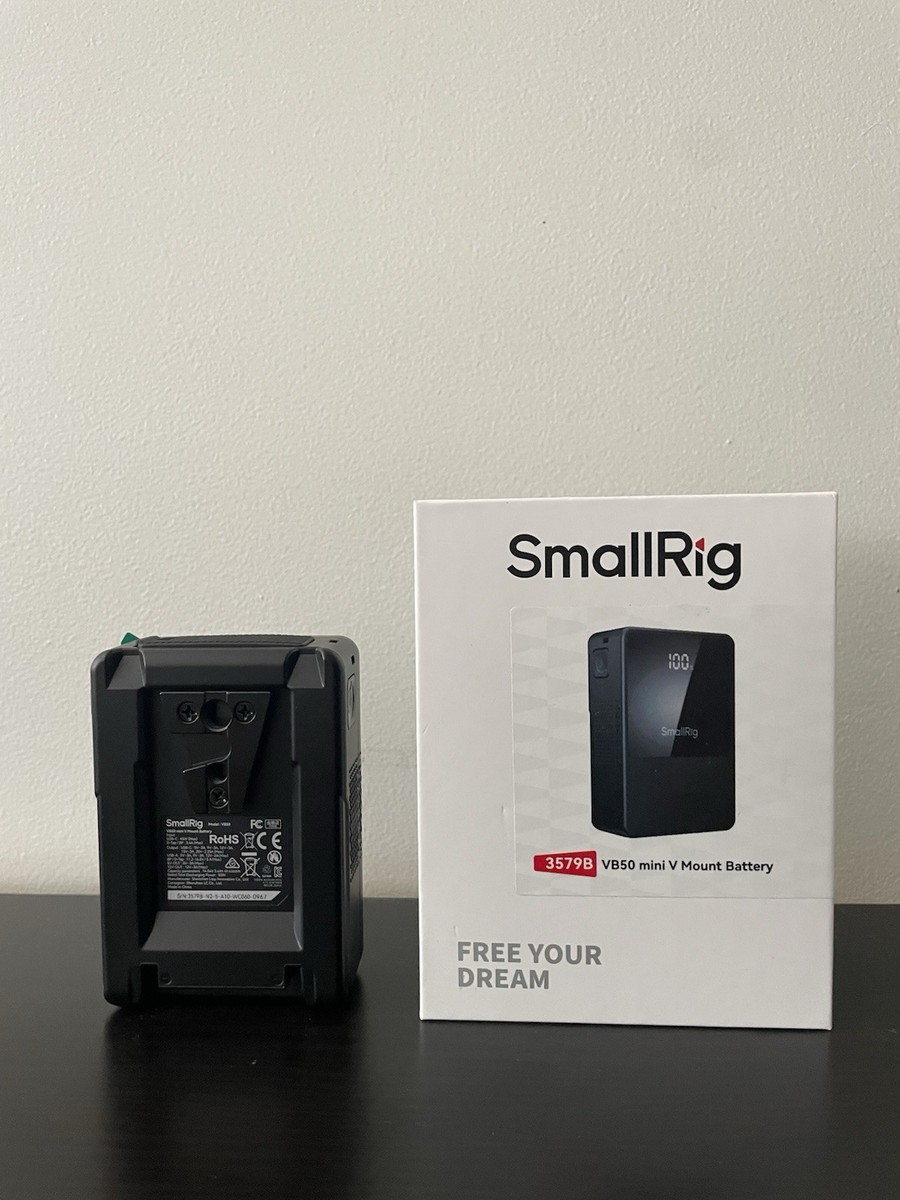SMALLRIG VB50 mini V Mount Battery, 50Wh / 3400mAh V Mount Battery