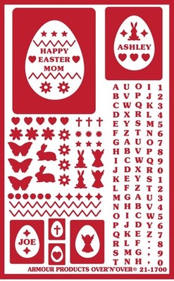 Armour Over n Over Reusable Glass Etching Stencil ~ ONO Easter Eggs