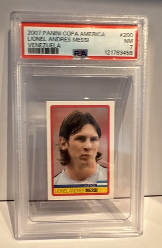 2007 Panini Copa america venezuela Lionel Andres Messi #200 RC PSA 7 Pop 28
