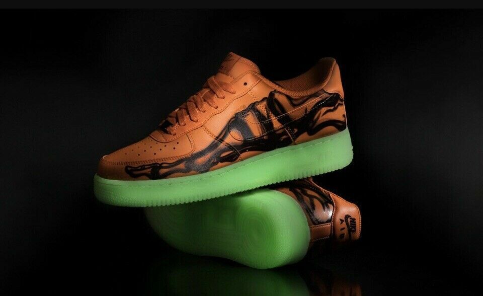 BRAND NEW NIKE AIR FORCE 1 ORANGE SKELETON CU8067-800 BRAND NEW NIKE AIR FORCE 1 ORANGE SKELETON CU8067-800