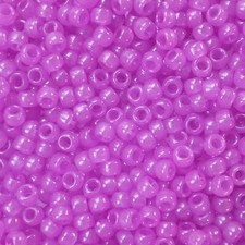 Pony Beads Purple Nightglow Large Hole Beads Made in USA