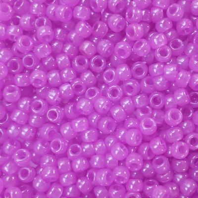 Pony Beads Purple Nightglow Large Hole Beads Made in USA
