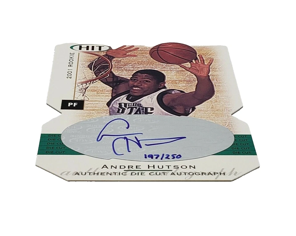 2001-02 SAGE Hit  Andre Hutson #A34 Die-Cut /250  Auto - Image 3 of 4