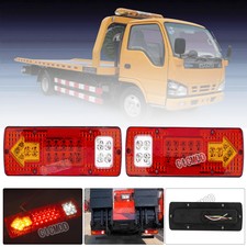 2x Waterproof Trailer Led Tail Lights Stop Rear Brake Turn Indicator Truck Lam