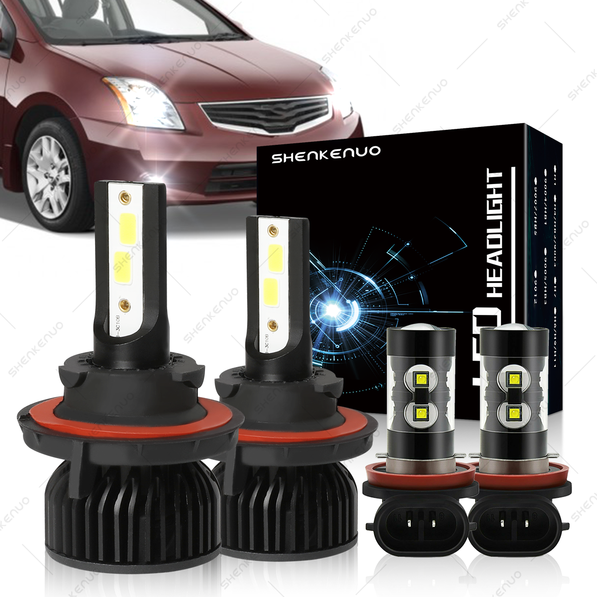 4x H13 + H11 HI/LO LED Headlight Bulbs and Fog Light For Mini Cooper/Countryman