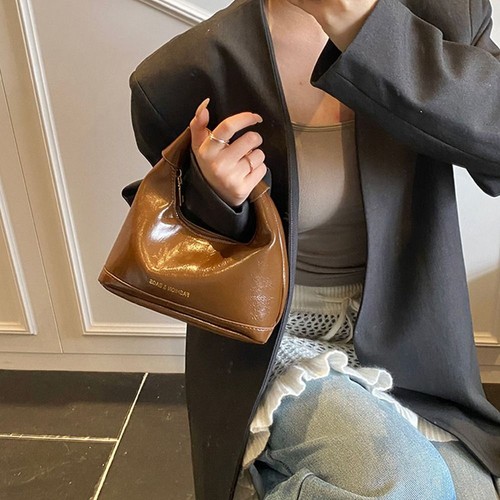 PU Shoulder Bags Solid Color Handbags Versatile Crossbody Bag Women Girls - Picture 12 of 17