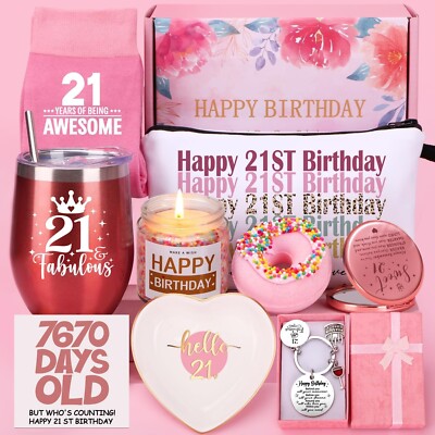 21st Birthday Gifts For Her, Happy 21st Birthday Hamper For Women