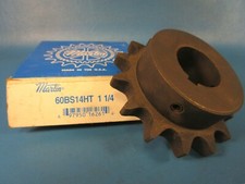 Martin 60BS14HT1 1/4" Finished Bore Sprocket w/ Keyway  Setscrew