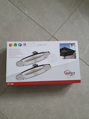 Appliance ATP-1000 Sonnenschirm Terassenheizer 2x500 Watt Plug&Play Heizstrahler