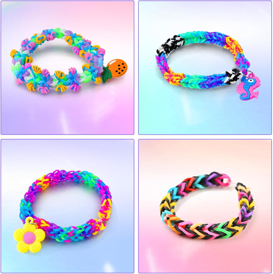 5100 Rubber Band Refill Kit, 24 Colors Rubber Band Making Kit for Kids