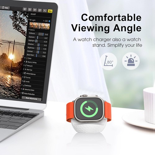 Magnetic Wireless Charger Watch Charging Dock For Apple Watch 9/8/7/6/5/4/3/2/SE - Picture 7 of 16