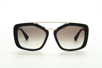 Prada Pr 24rs 1ab-0a7 Black Frame Grey Lens Unisex Square Metal Sunglasses Prada Pr 24rs 1ab-0a7 Black Frame Grey Lens Unisex Square Metal Sunglasses
