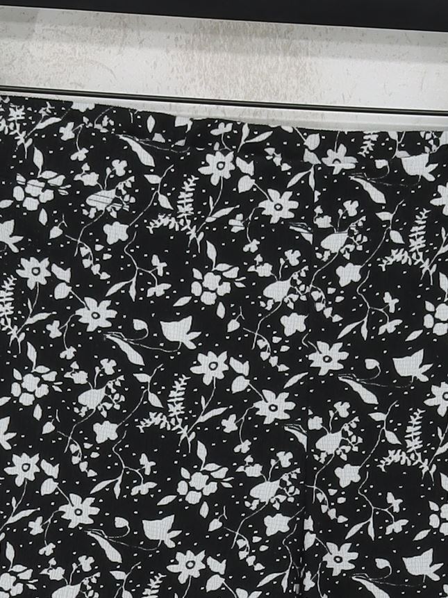 ALTRA Topshop Leggings Donna UK 10 Nero Floreale 100% Altro Lunghezza Intera