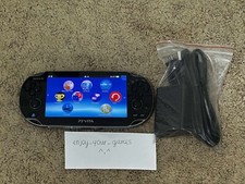 MINT Sony PS Vita OLED PCH-1000/1100 Black Model WIFI w Charger - SHIP IN 1-DAY