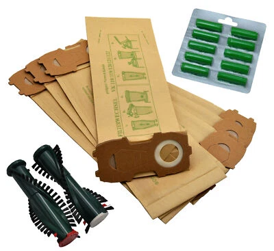 FSPRODUKTE Staubsaugerbeutel Bürsten Duft geeignet für Vorwerk Kobold 118 119 120 121 122