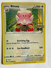 POKEMON BLISSEY #052/078 RARA CARTA HOLOFOIL POKEMON GO QUASI NUOVA