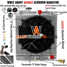 4 ROW RADIATOR+SHROUD FAN FOR 92-00 HONDA CIVIC EG EK/DEL SOL/INTEGRA MT