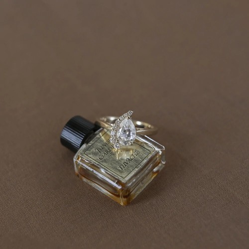 Gorgeous 14k Solid Rose Gold Pear Cut Half Halo 2 Ct Moissanite Engagement Ring - Picture 8 of 12