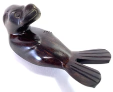 Vtg Ironwood Sea Otter Figurine Wooden Hand Carved Smooth 7" X 3.5" Marine Life