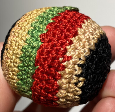 Antique Early Amish Sewing Crotchet Ball Pin Cushion Sewing Ball Beautiful Mini