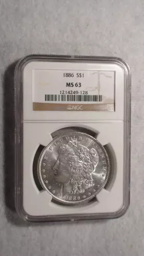 1886 P Morgan Dollar NGC MS63 UNCIRCULATED $1 Coin STARTS AT 99 CENTS!