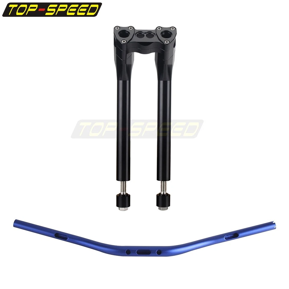 Kit elevador de manillar estilo club 12"+1" manillar de 1" para Harley Softail Street Bob Foto 4 de 4