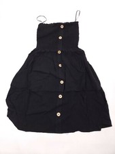 Ambiance Apparel Corset Black Front Faux Button Skirt Size S