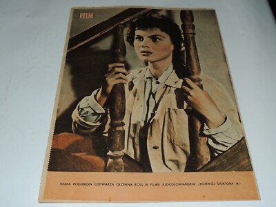 Film 42/1955 Polish magazine Nadia Poderegin, Max Linder, Charlie Chaplin
