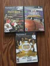 PS2 Playstation 2 Hard Rock Casino World Series Poker Strike Force Bowling lot3